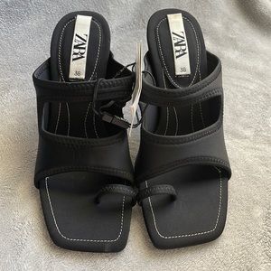 Zara Black heel sandal